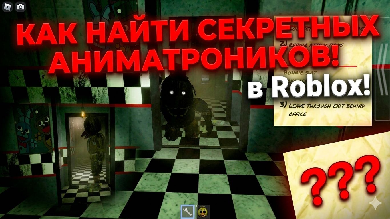 КАК НАЙТИ СЕКРЕТНЫХ АНИМАТРОНИКОВ в Roblox! (Гайд FMR)