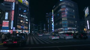 Tokyo Night Drive from Shinjuku HDR - Relaxing Piano Lofi