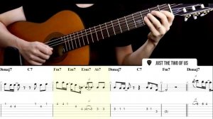JUST THE TWO OF US Grover Washington на Гитаре. Уроки Гитары. Ноты и табы Гитары LevelUp Guitar Tabs