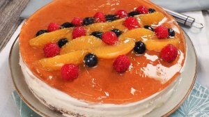 Бисквитный торт с желе