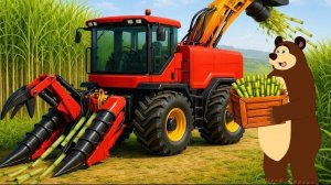 Сломался красный комбайн?! 🐻🔧 Сможет ли Медведь вовремя починить Его? | Анимация сельскохозяйствен
