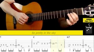 WHAT A WONDERFUL WORLD L. Armstrong на Гитаре. Уроки Гитары. Ноты и табы Гитары Level Up Guitar Tabs