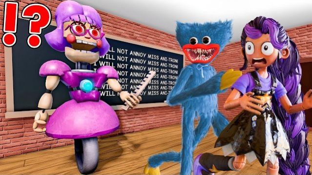 ХАГГИ ВАГГИ ИГРАЕТ В УБЕГИ ОТ МИСС И ТРОН В ШКОЛЕ! ROBLOX ИГРА POPPY PLAYTIMR