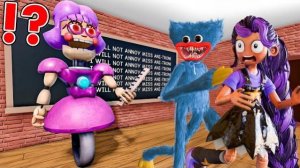 ХАГГИ ВАГГИ ИГРАЕТ В УБЕГИ ОТ МИСС И ТРОН В ШКОЛЕ! ROBLOX ИГРА POPPY PLAYTIMR