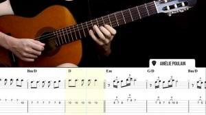 AMÉLIE POULAIN на Гитаре. Уроки Гитары. Ноты и табы Гитары Level Up Guitar Tabs