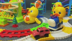 Мультики для детей . Мультик про конструктор . Собираем конструктор с уточками.