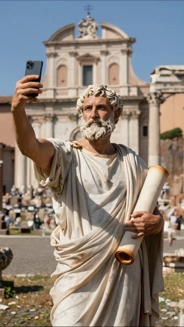 Древний философ с современным гаджетом #философия #наследие #современность