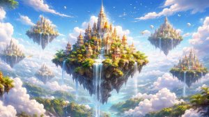 🌆✨ Представьте себе мир, где города парят в небе, и вы можете гулять по облакам!