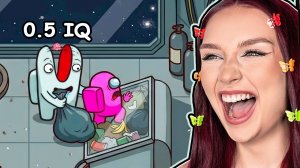 0.5 АЙКЬЮ у ИМПОСТЕРА в АМОНГ АС 😁 ЧТО ПРОИСХОДИТ