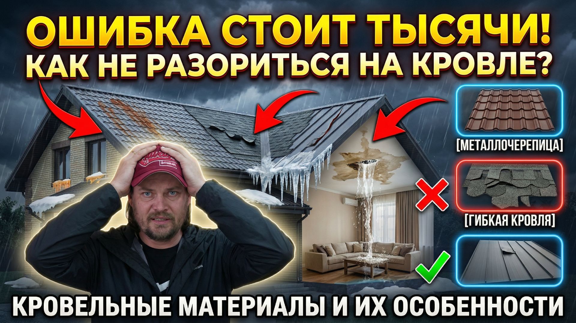 Сгниёт за 5 лет или обрушит дом? Жёсткий технический разбор кровельных материалов смотреть онлайн