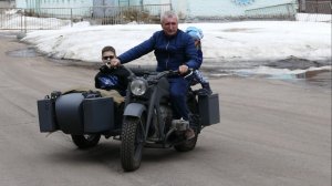 Показ немецкого мотоцикла Zündapp KS 750, выставка "Моторы Войны", 28 марта 2026