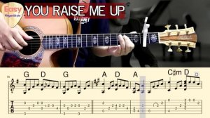 YOU RAISE ME UP Westlife Secret Garden на Гитаре. Уроки Гитары. Ноты и табы Гитары Easy Fingerstyle