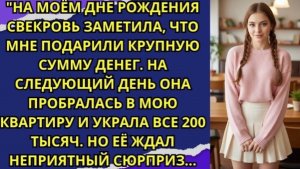 На моём дне рождения свекровь заметила что мне подарили крупную сумму денег!