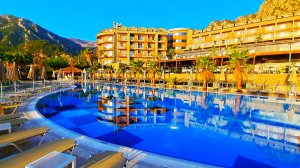 Отели Турции. Мармарис. Обзор территории отеля TURUNC PREMIUM 5*: бассейн, пляж, детская зона