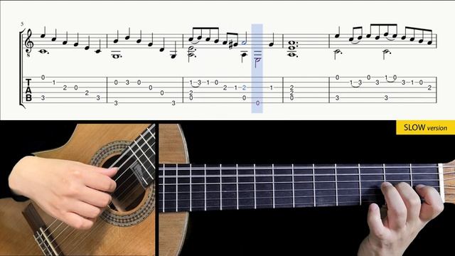 GUARDAME LAS VACAS на Гитаре. Уроки гитары. Ноты и табы для Гитары Sky Guitar
