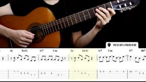 YOU'VE GOT A FRIEND IN ME Toy Story на Гитаре. Уроки Гитары. Ноты и табы Гитары Level Up Guitar Tabs
