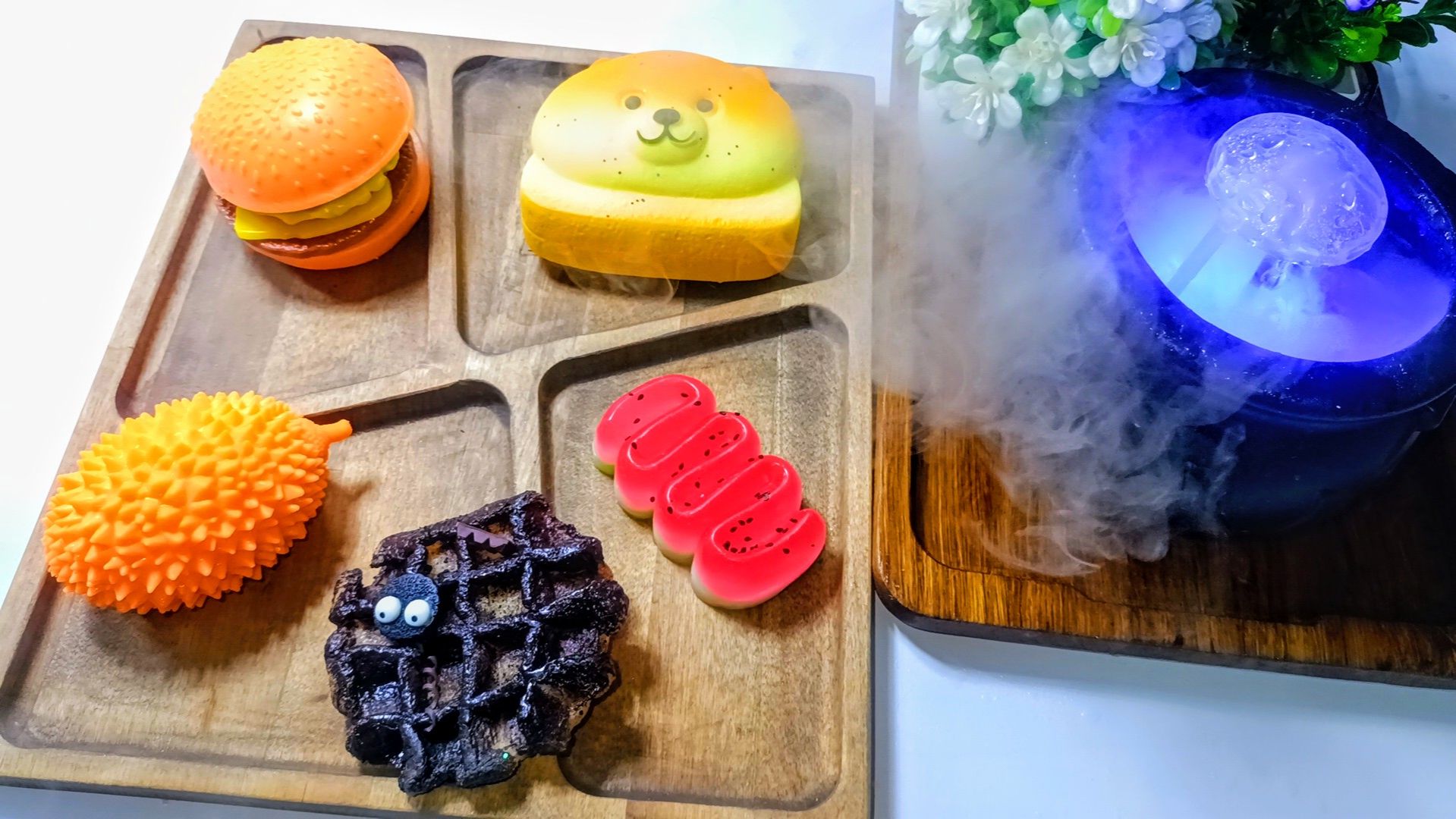 АСМР Распаковка сквишей силиконовых вкусняшек и разной еды антистрессов 🤗🤯👀