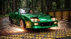 BeamNG Drive - Массивная авария с использованием шипованной ленты и столкновения автомобилей