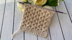 В этот узор можно влюбиться с первого взгляда... Косы из вытянутых петель.