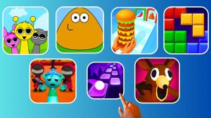 🌈SPRUNKI & 99 Night In The Forest & Burger Master & Pou & Block Blast
