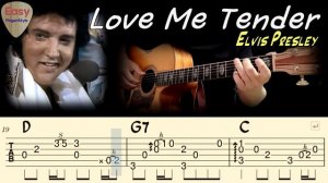 LOVE ME TENDER Elvis Presley на Гитаре. Уроки Гитары. Ноты и табы для Гитары Easy Fingerstyle