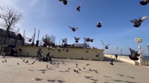 Весна в Приморско-Ахтарске. Азовское море, набережная.