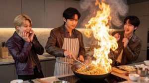 Тэхён пробует драму «Бульон и деревянная ложка» очаровательные моменты из кухни с BTS... /ОЗВУЧКА /