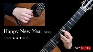 HAPPY NEW YEAR ABBA на Гитаре. Уроки гитары. Ноты и табы для Гитары Sky Guitar