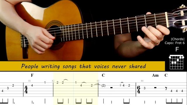 THE SOUND OF SILENCE на Гитаре. Уроки Гитары. Ноты и табы Гитары Level Up Guitar Tabs смотреть онлайн