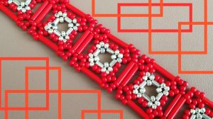 Браслетик из бисера и стекляруса. МК