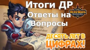 Хроники Хаоса Последний День ДР. итоги, ответы на вопросы. Статистика