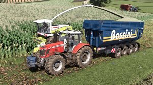 FS25 Etruria. Massey Ferguson 7720, Claas Jaguar 900. Заготовка силоса.