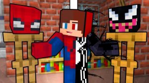 Джей Джей выбирает костюмы "Человек-паук против Венома" вместе с Майки. Майнкрафт Мультик