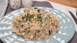 Фетучини с беконом