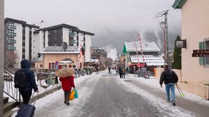 Франция 2026 Снежные улицы горнолыжного курорта и виды на вершины ⛷️🌨️