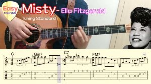 MISTY Ella Fitzgerald на Гитаре. Уроки Гитары. Ноты и табы для Гитары Easy Fingerstyle