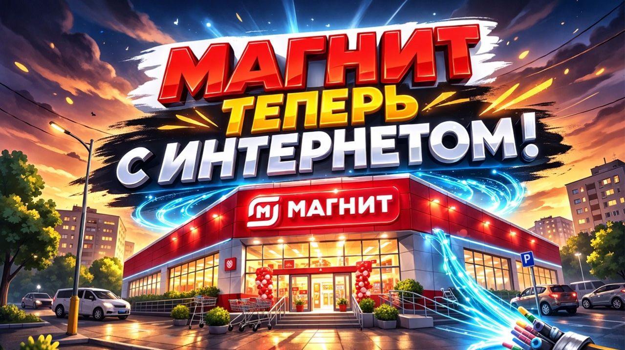 ПОДКЛЮЧЕНИЕ СУПЕРМАРКЕТА «МАГНИТ» ОПТОВОЛОКНОМ!