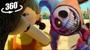 Прототип из игры «Кальмары»: красный свет, зелёный свет! | VR / 4K | Poppy Playtime, глава 5