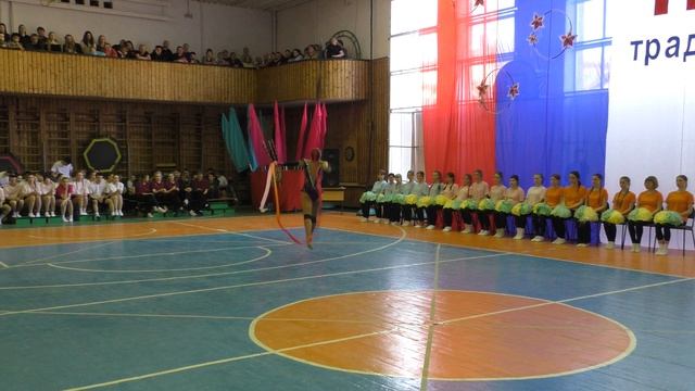 Спортпраздник 2026. Показательное выступление с лентой Долбик Ярославы