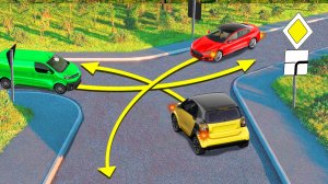 Кот проедет этот перекресток первым?