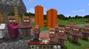 МЫ С ЖИТЕЛЯМИ НЕ УСПЕЛИ ПОСТРОИТЬ БУНКЕР ОТ ЛАВЫ В МАЙНКРАФТ КОМПОТ