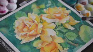 Секрет сияющих желтых оттенков в акварели и темных фонов