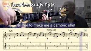 SCARBOROUGH FAIR на Гитаре. Уроки Гитары. Ноты и табы для Гитары Easy Fingerstyle
