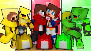 Джей Джей Оптимус Прайм против Майки против Бананакида Желтый с девочками. Майнкрафт Мультик