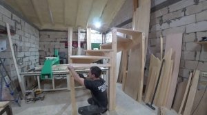 Деревянная лестница из сосны и детская мебель