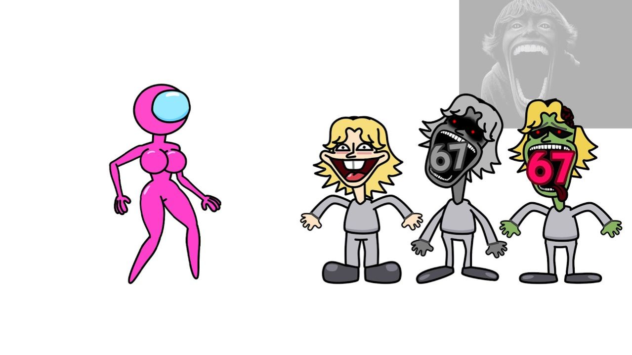 Подружка Амонгуса ПРОТИВ Эволюции 67 Мема в Зомби