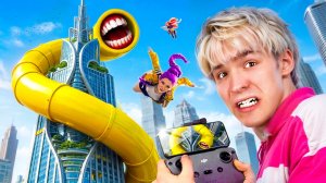 МОЙ ДРОН СНЯЛ SLIDE EATER VS KPOP DEMON HUNTERS В 3 ЧАСА НОЧИ!!!