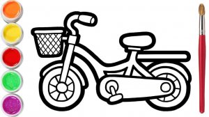 Мультик для детей-как нарисовать велосипед/Рисование ВЕЛОСИПЕДА для детей