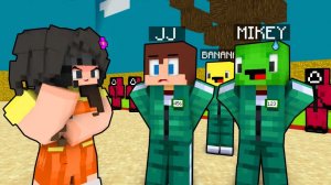 Джей Джей и Майки против куклы-кальмара с Бананакидом. Майнкрафт Мультик