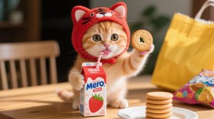 Ах! Котёнок в тигровой шапочке заперт снаружи — трогательное спасение от соседа покоряет сердца